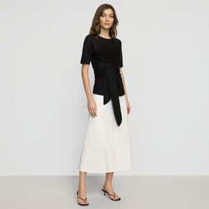 NWT Modern Citizen Nava Cotton Twill Flared Skirt Size Large White / L